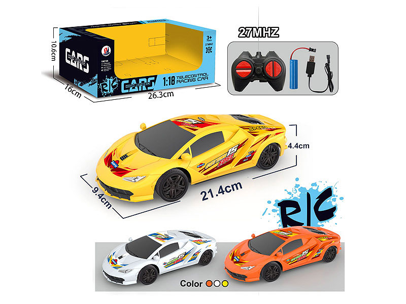 1:18 R/C Car 4Ways W/Charge(3C) toys