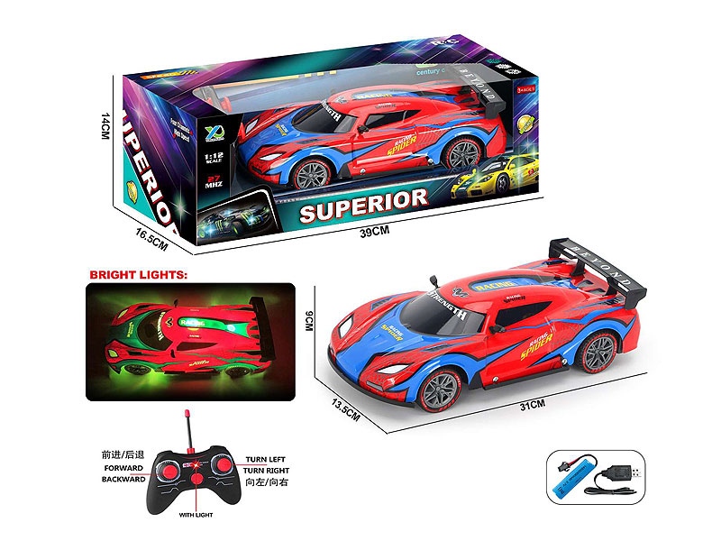 1:12 R/C Racing Car 4Way W/L_Charge toys