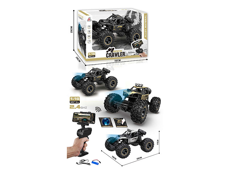 Die Cast Camera Climbing Car R/C W/Charge(2C) toys