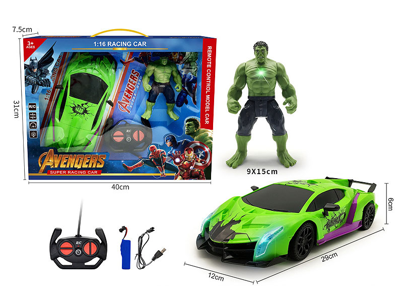 1:16 R/C Car W/L_Charge & The Hulk toys