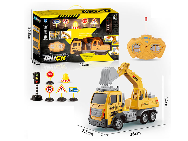 1:16 R/C Construction Truck 4Ways W/L toys