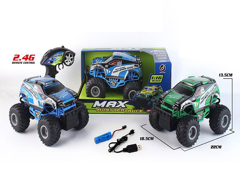 2.4G1:16 R/C Cross-country Car 4Ways W/Charge(2C) toys