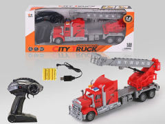 2.4G R/C Fire Engine 4Ways W/L_Charge toys