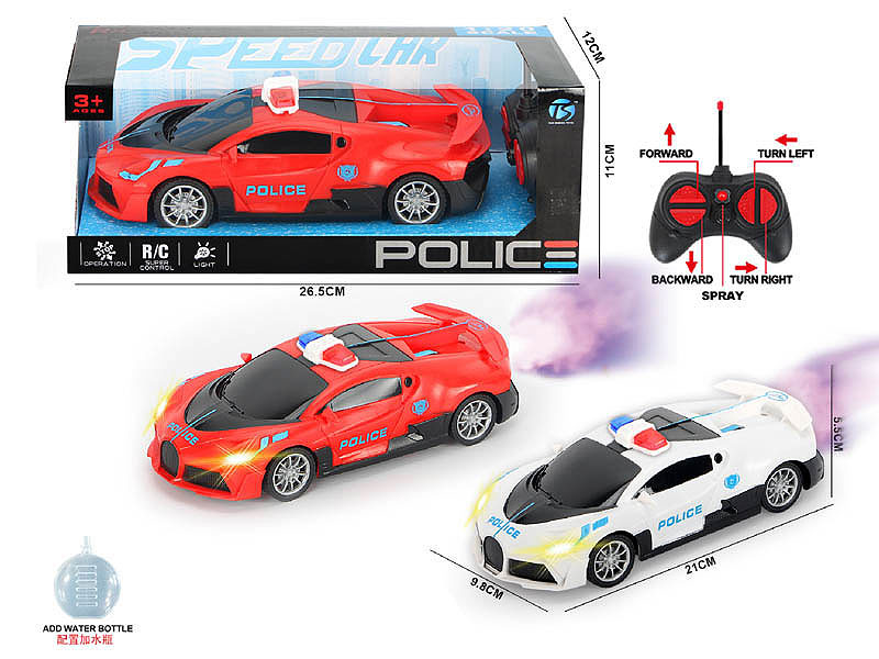 R/C Spray Police Car 5Ways W/L(2C) toys