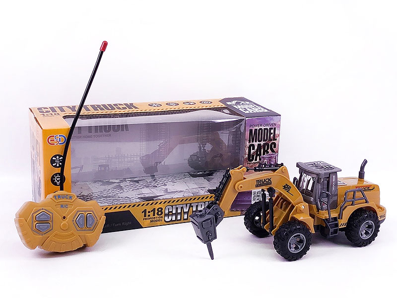 1:18 R/C Construction Truck 4Ways W/L toys