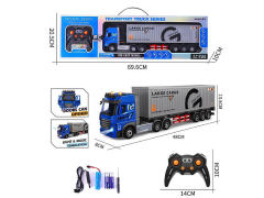 2.4G 1:24 Die Cast Container Truck 9Ways R/C W/L_M_Charge