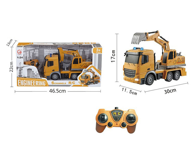2.4G 1:24 R/C Construction Truck 6Ways W/L_Charge toys