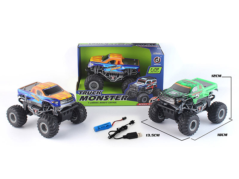 2.4G 1:28 R/C Cross-country Car 4Ways W/Charge toys