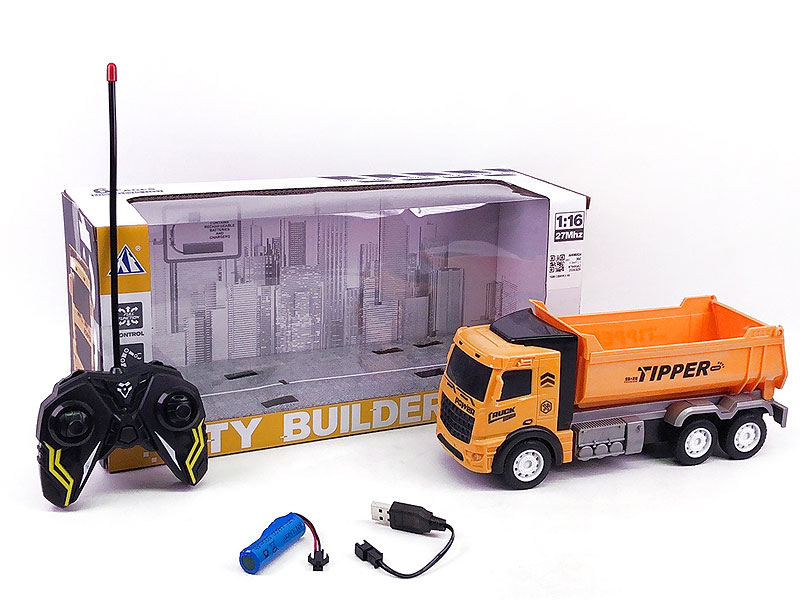 1:16 R/C Construction Truck 4Ways W/L_Charge toys