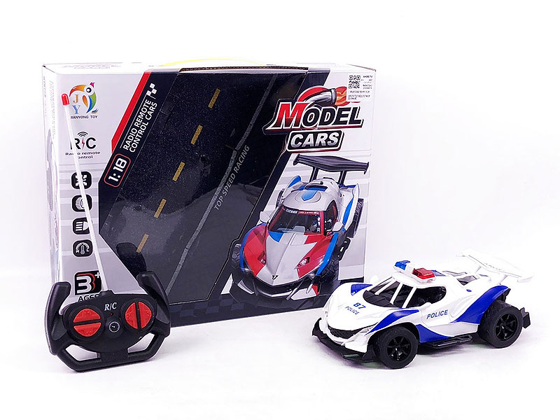 1:18 R/C Police Car 4Ways W/L(2C) toys