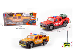 1:16 R/C Police Car 4Way W/L_Charge(2C) toys