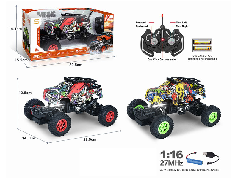 1:16 R/C Climbing Car 5Ways W/L(2C) toys