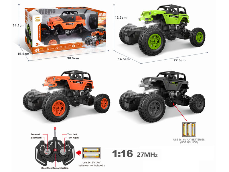 1:16 R/C Climbing Car 5Ways W/L(3C) toys