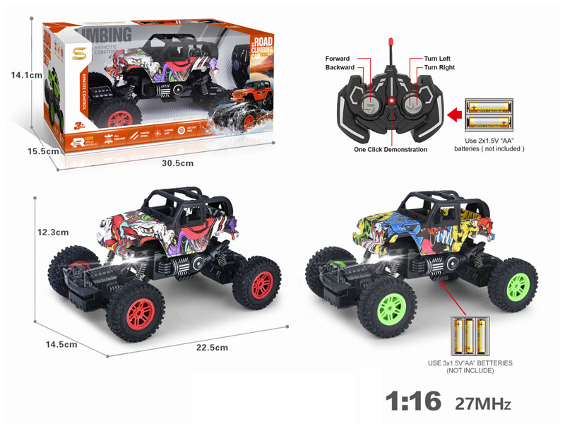 1:16 R/C Climbing Car 5Ways W/L(2C) toys