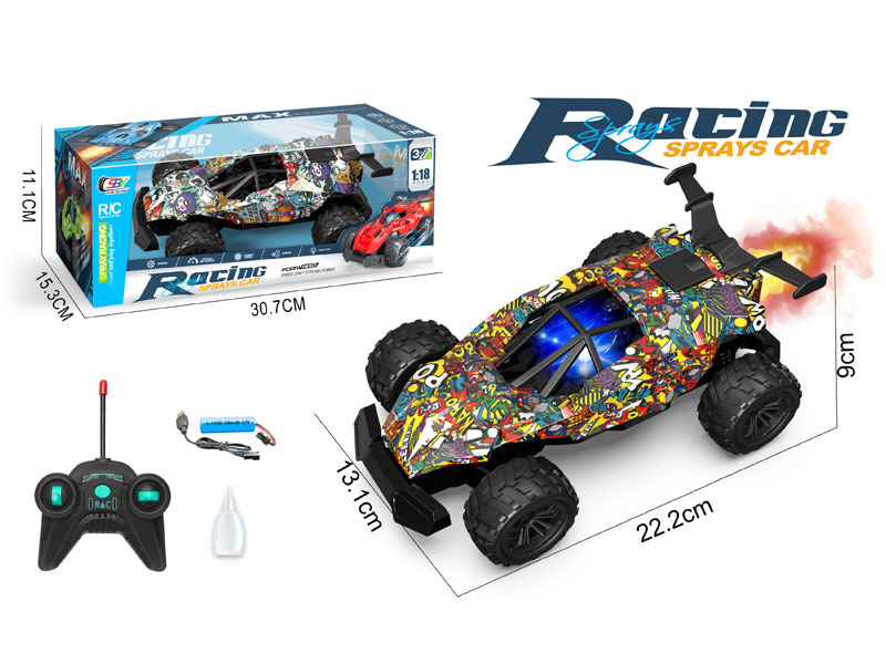 1:18 R/C Spray Racing Car 5Ways W/L_Charge(2C) toys