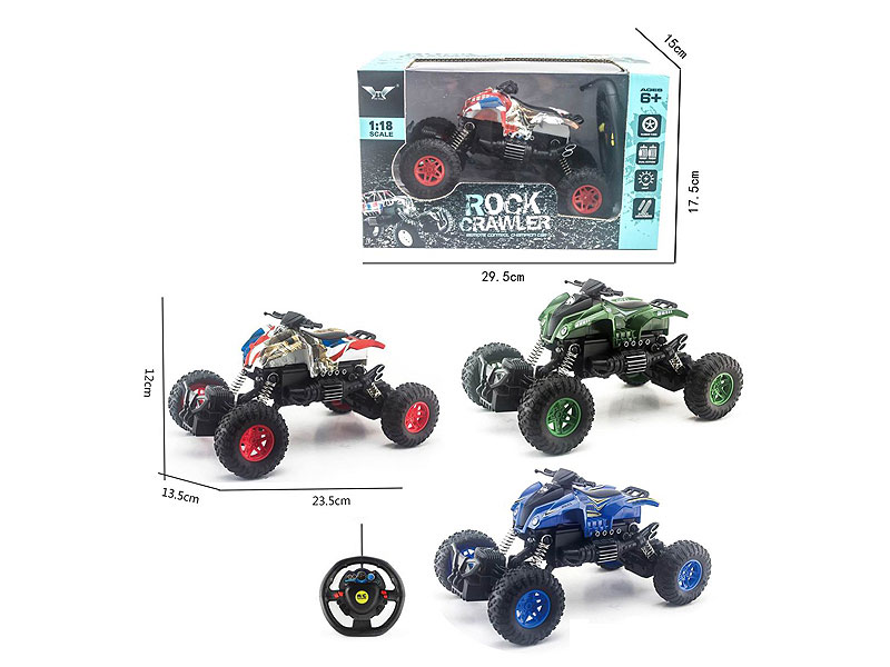 1:18 R/C Motorcycle 4Ways W/L(3C) toys