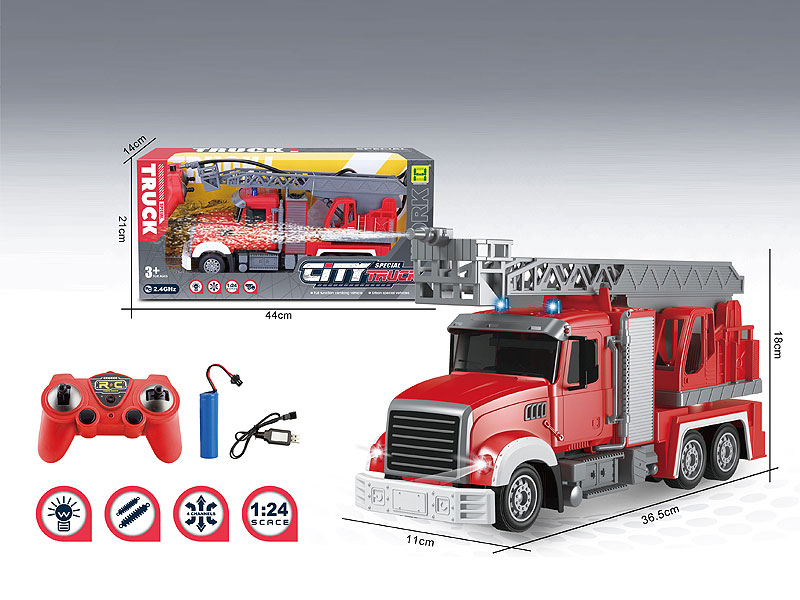 2.4G1:24 R/C Fire Engine 7Ways W/L_Charge toys