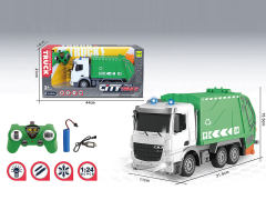 2.4G1:24 R/C Sanitation Truck 7Ways W/L_Charge toys