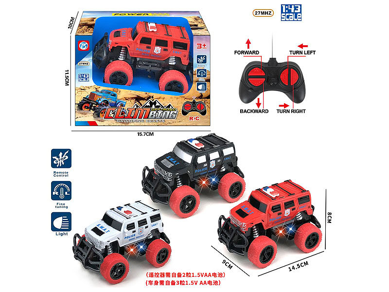 R/C Climbing Police Car 4Ways W/L(3C) toys