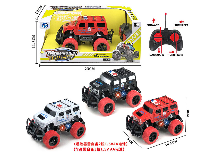 R/C Climbing Police Car 4Ways W/L(3C) toys