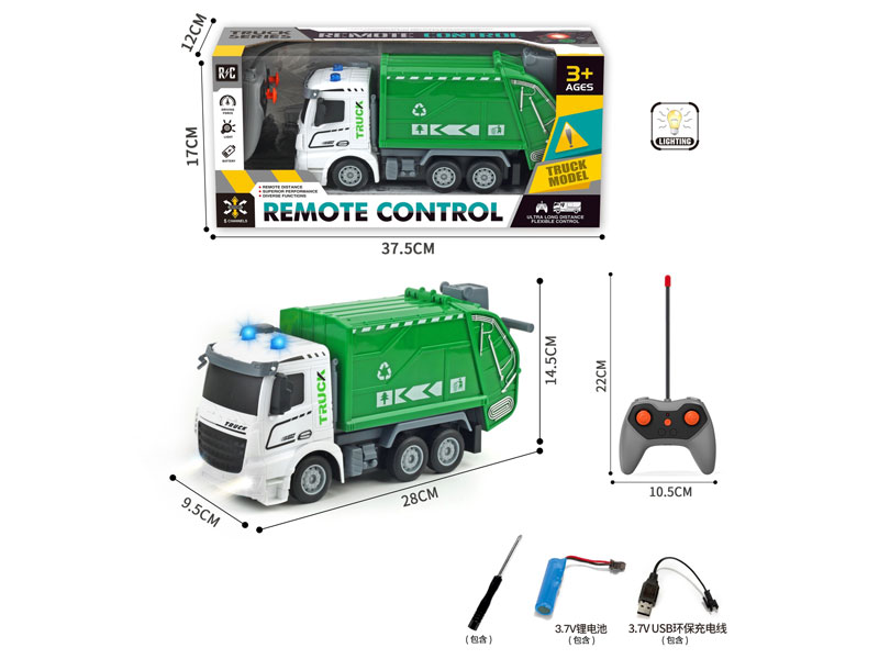 R/C Sanitation Truck W/L_Charge toys