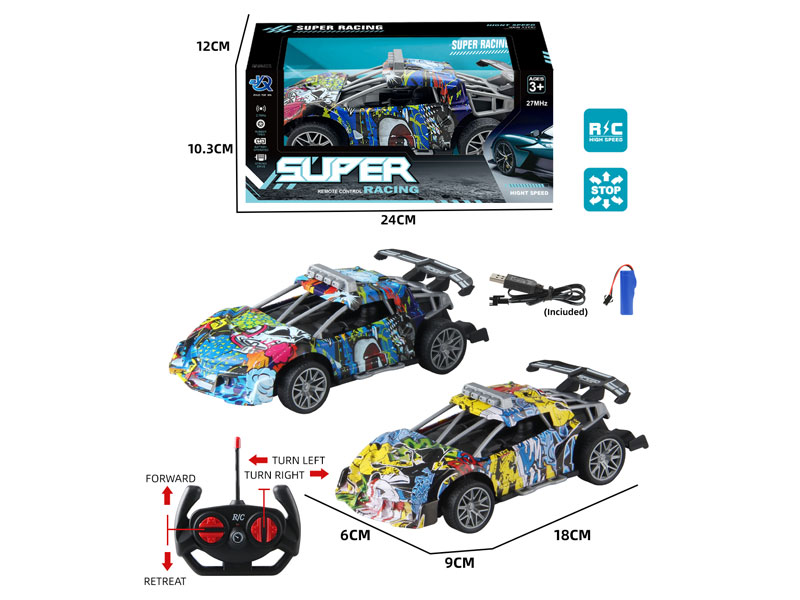 R/C Sports Car 4Ways W/Charge(2C) toys