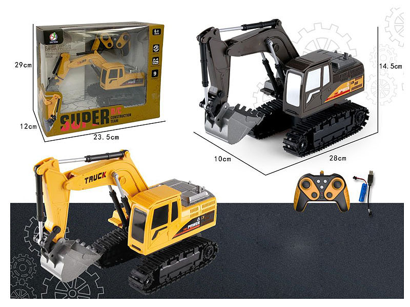 2.4G Die Cast Construction Truck 9Ways R/C W/L_Charge(2C) toys