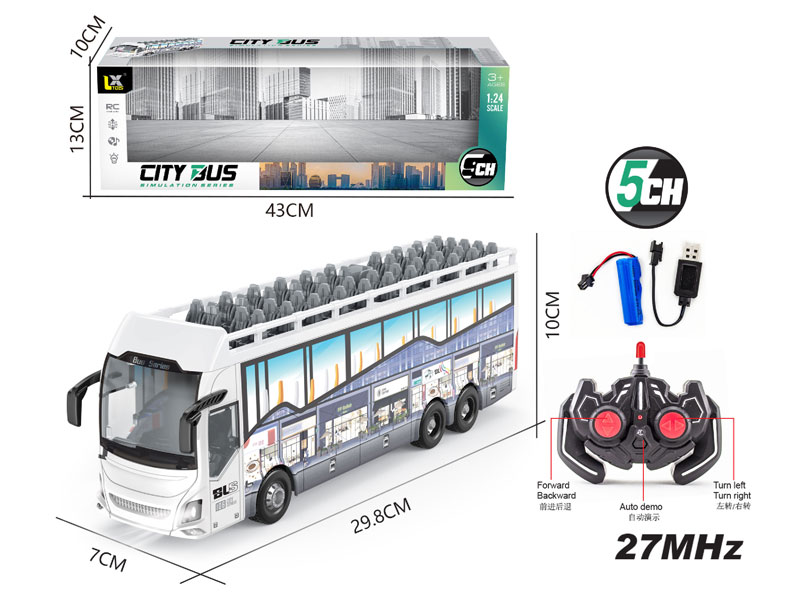 1:24 R/C Bus 5Ways W/L_Charge toys