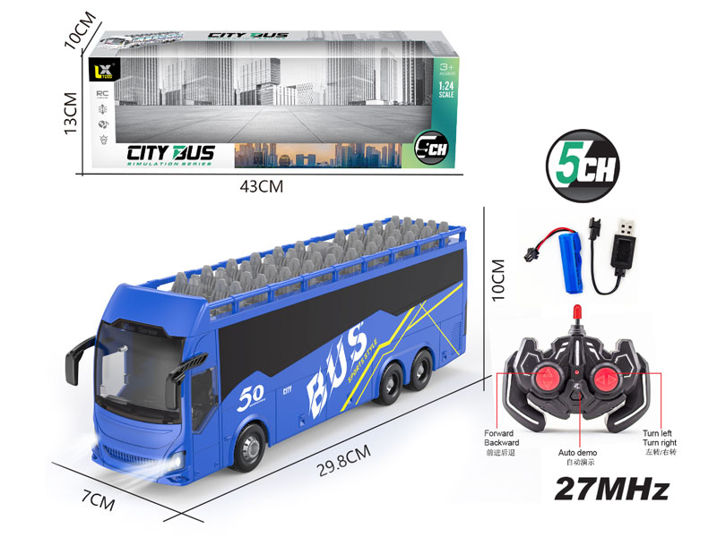 1:24 R/C Bus 5Ways W/L_Charge toys