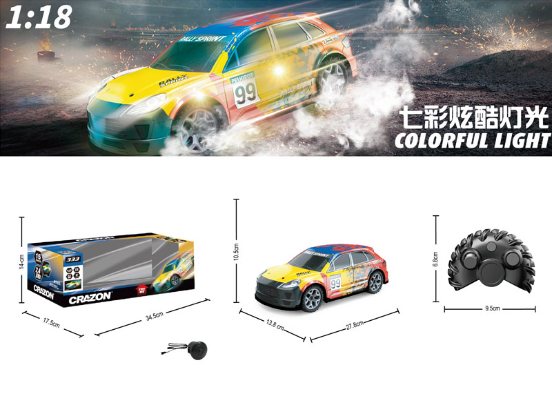 2.4G 1:18 R/C Sports Car W/L toys