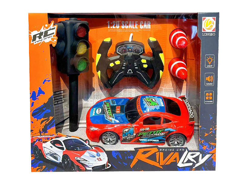 1:22 R/C Racing 4Way Car & Traffic Lights(2C) toys