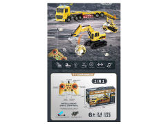 2.4G 1:12 R/C Excavator Set W/L_M_Charge toys