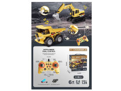 2.4G 1:24 R/C Excavator Set W/L_M_Charge toys