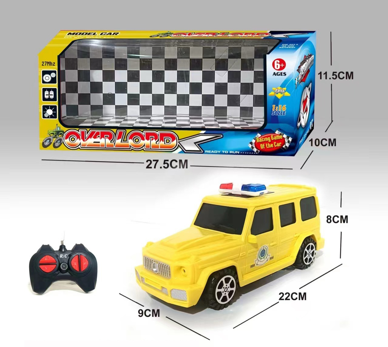 1:16 R/C Police Car 4Wyas toys