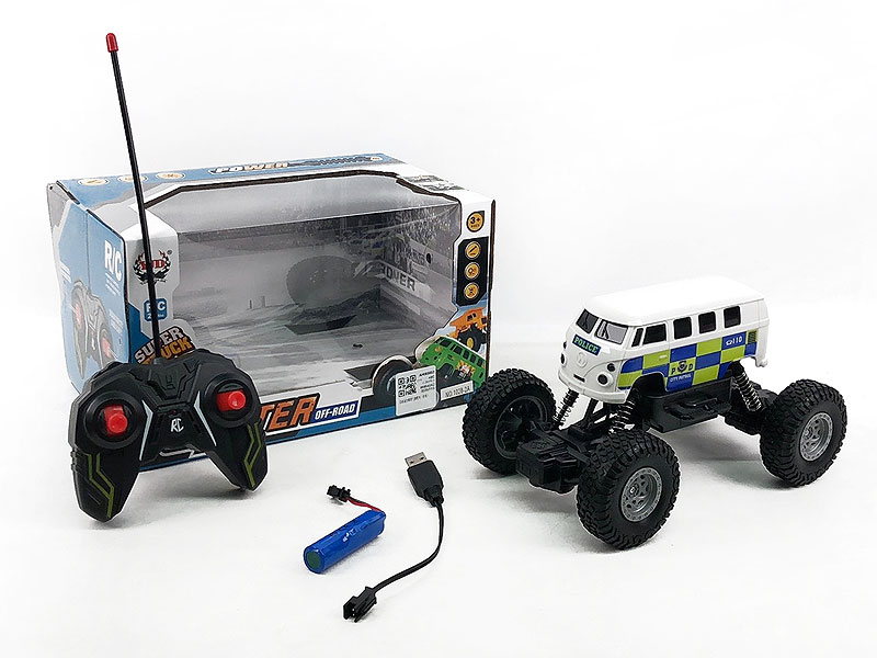 R/C Climbing Police Car 4Ways W/Charge toys
