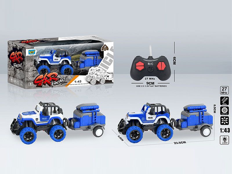 1:43 R/C Police Car 4Ways W/L(2C) toys