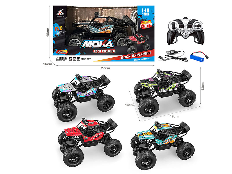 1:18 Die Cast Climbing Car R/C W/Charge(4C) toys