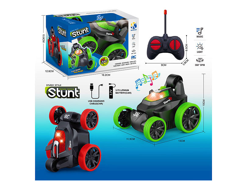 R/C Stunt Tip Lorry 4Ways W/L_M_Charge(2C) toys