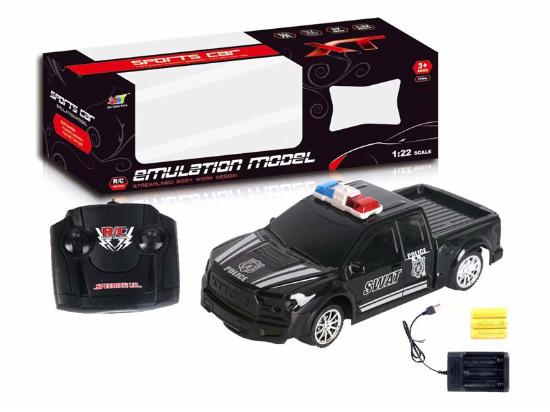 1:24 R/C Police Car 4Ways W/Charger toys