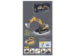 Die Cast Construction Truck 12Ways R/C W/Charge toys