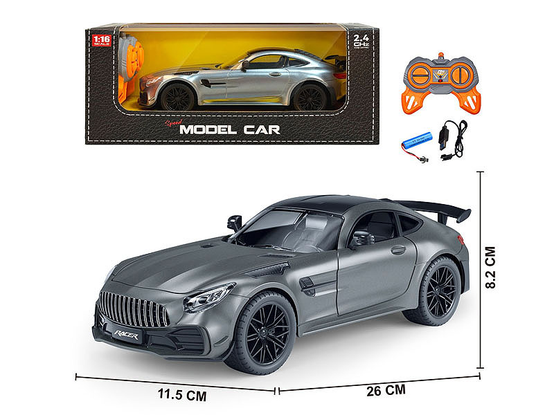 2.4G 1:16 R/C Sports Car 4Ways W/L_Charge toys