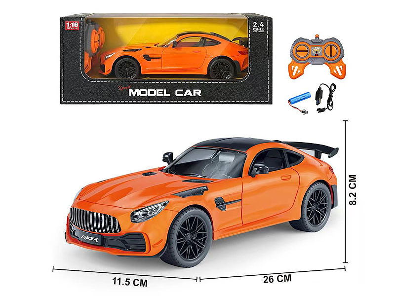 2.4G 1:16 R/C Sports Car 4Ways W/L_Charge toys