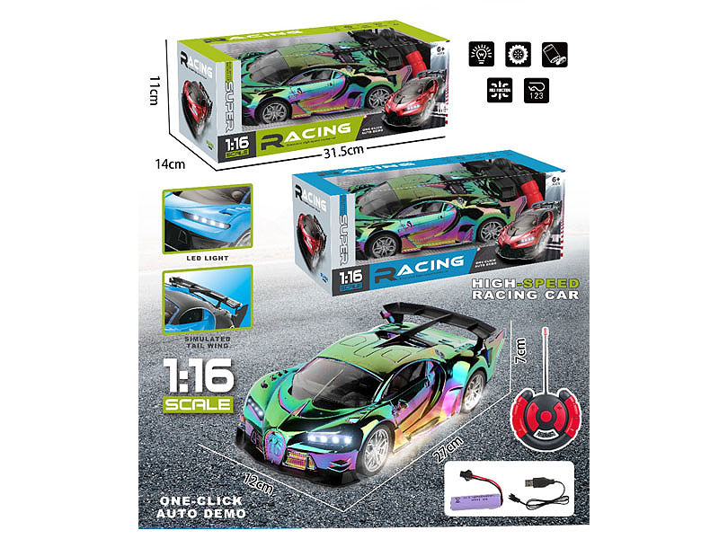 1:16 R/C Car 4Ways W/Charge toys