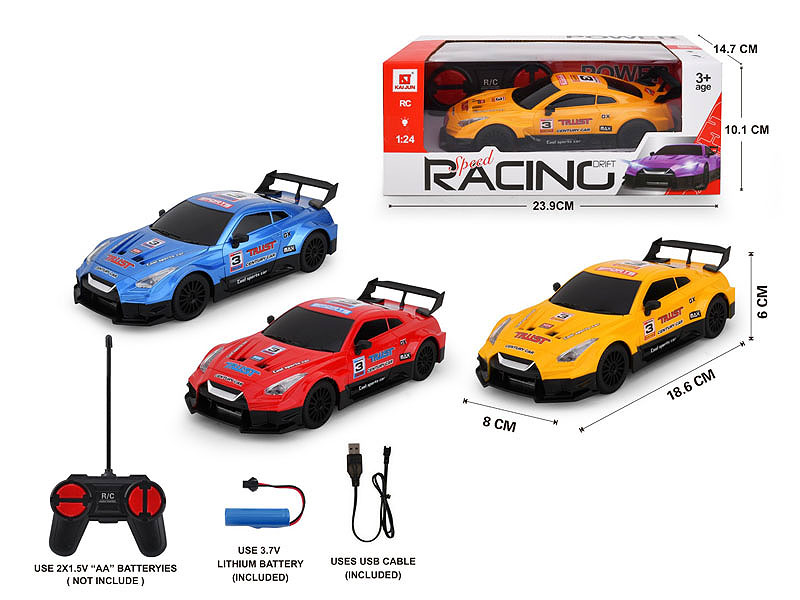 1:24 R/C Car 4Ways W/Charge(3C) toys