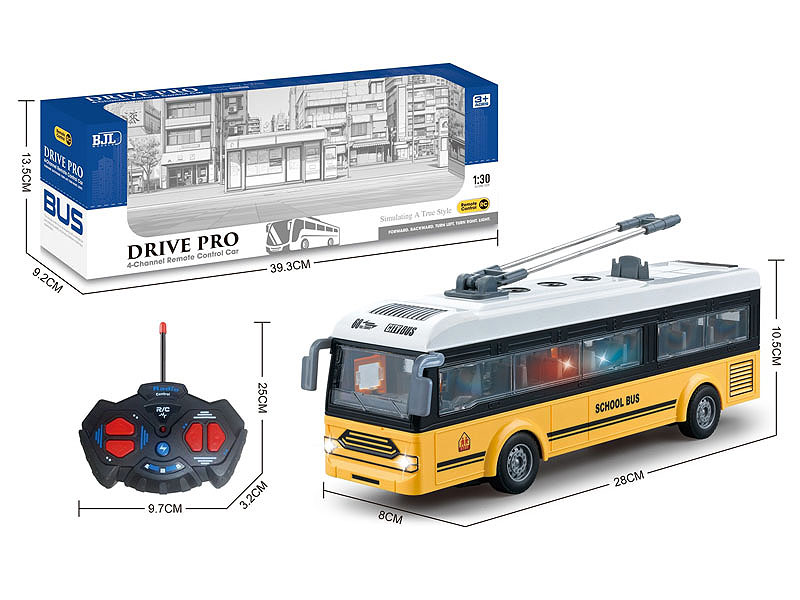 1:30 R/C School Bus 4Ways W/L toys