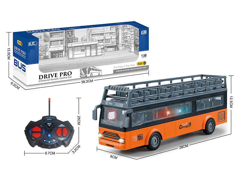 1:30 R/C School Bus 4Ways W/L toys