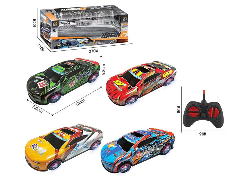 1:24 Die Cast Car 4Ways R/C W/L toys