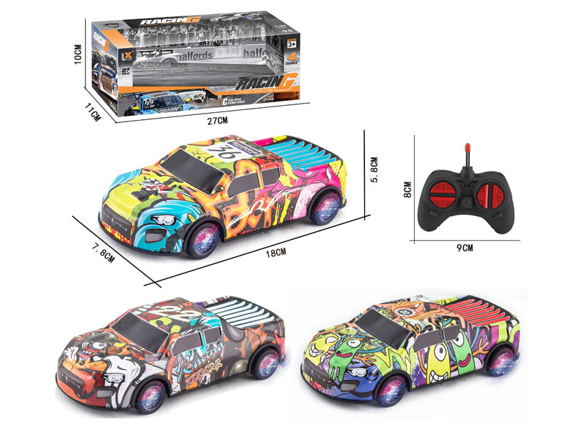 1:24 Die Cast Racing Car 4Ways R/C W/L toys