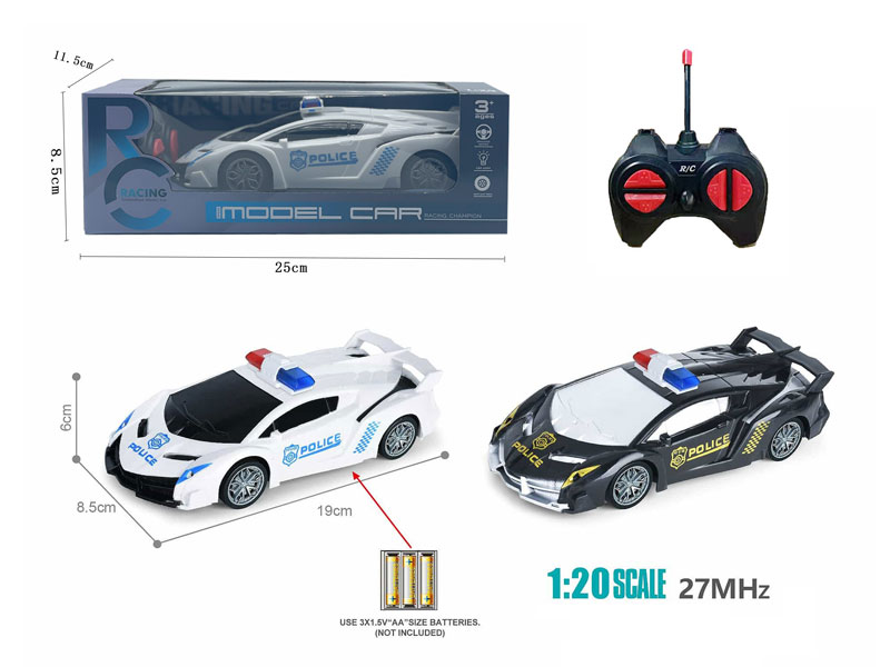 1:20 R/C Police Car 4Way W/L(2C) toys