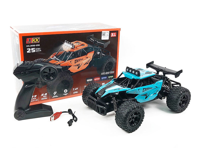 2.4G 1:12 Die Cast Car 6Ways R/C W/L_Charger(4C) toys